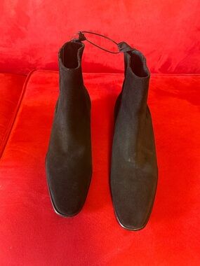 The Kooples Black Suede Chelsea Ankle Boots